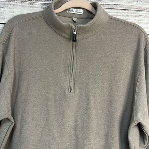 Peter Millar 1/4 Zip Pull Over Sweatshirt Mens Large Tri-Blend Melage Golf Prep